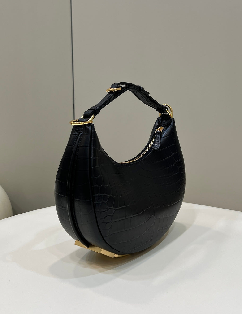 FENDI Fendigraphy Croc-Embossed Handbag