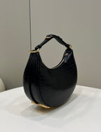 FENDI Fendigraphy Croc-Embossed Handbag