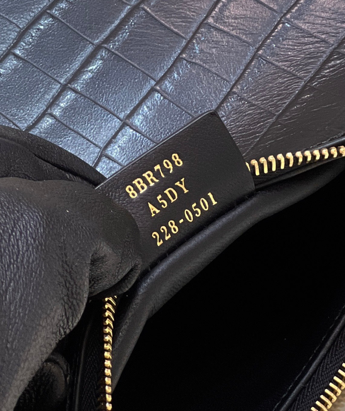 FENDI Fendigraphy Croc-Embossed Handbag