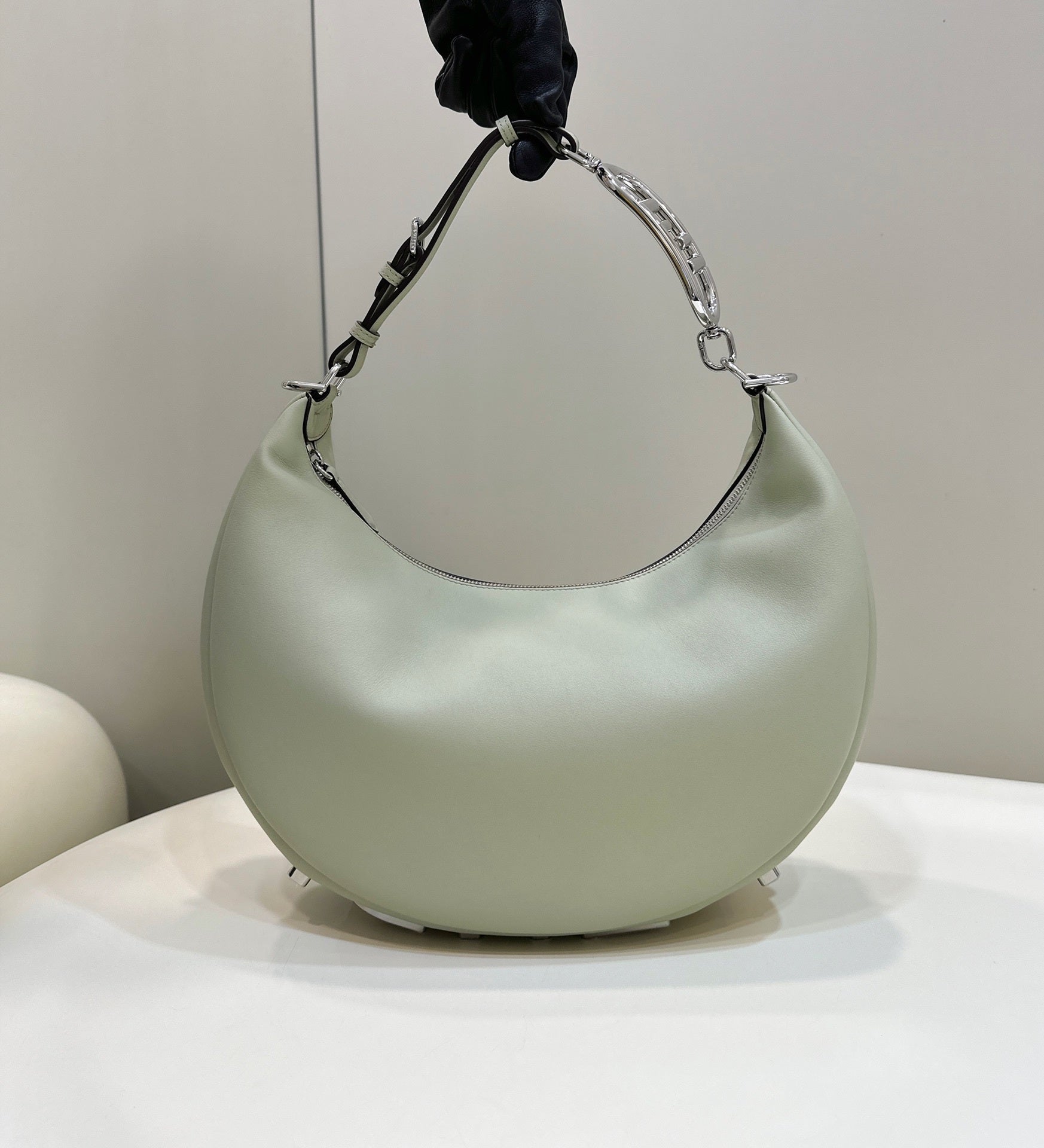 FENDI Fendigraphy Leather Large Handbag
