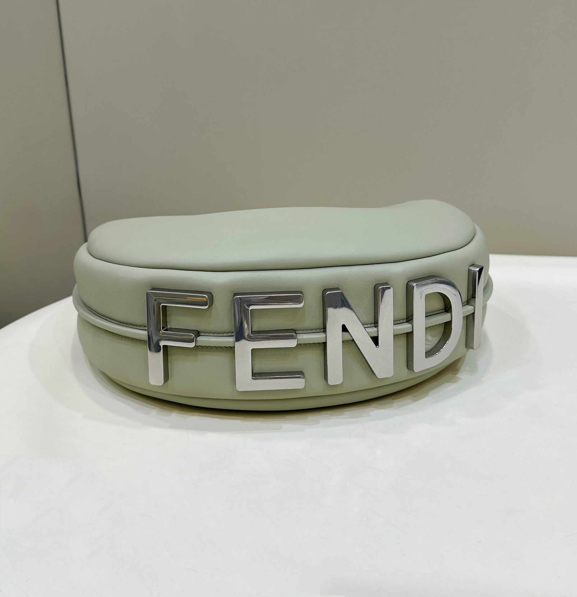 FENDI Fendigraphy Leather Large Handbag