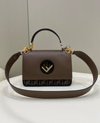 FENDI FF-Embossed Flap Handbag