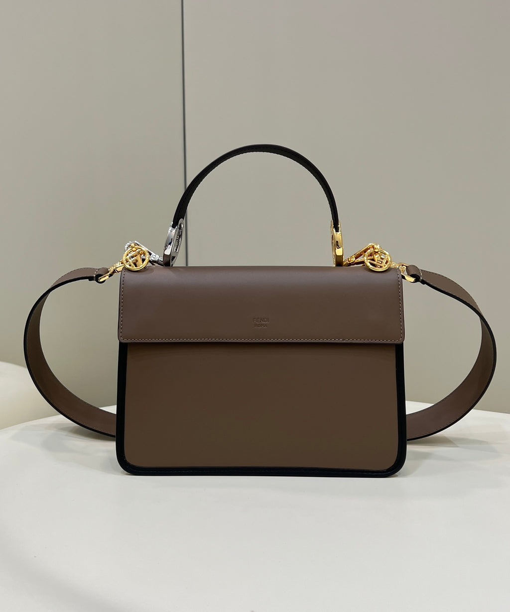 FENDI FF-Embossed Flap Handbag