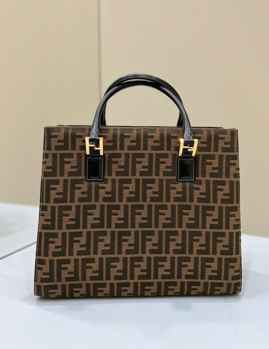 FENDI FF Canvas Tote Bag