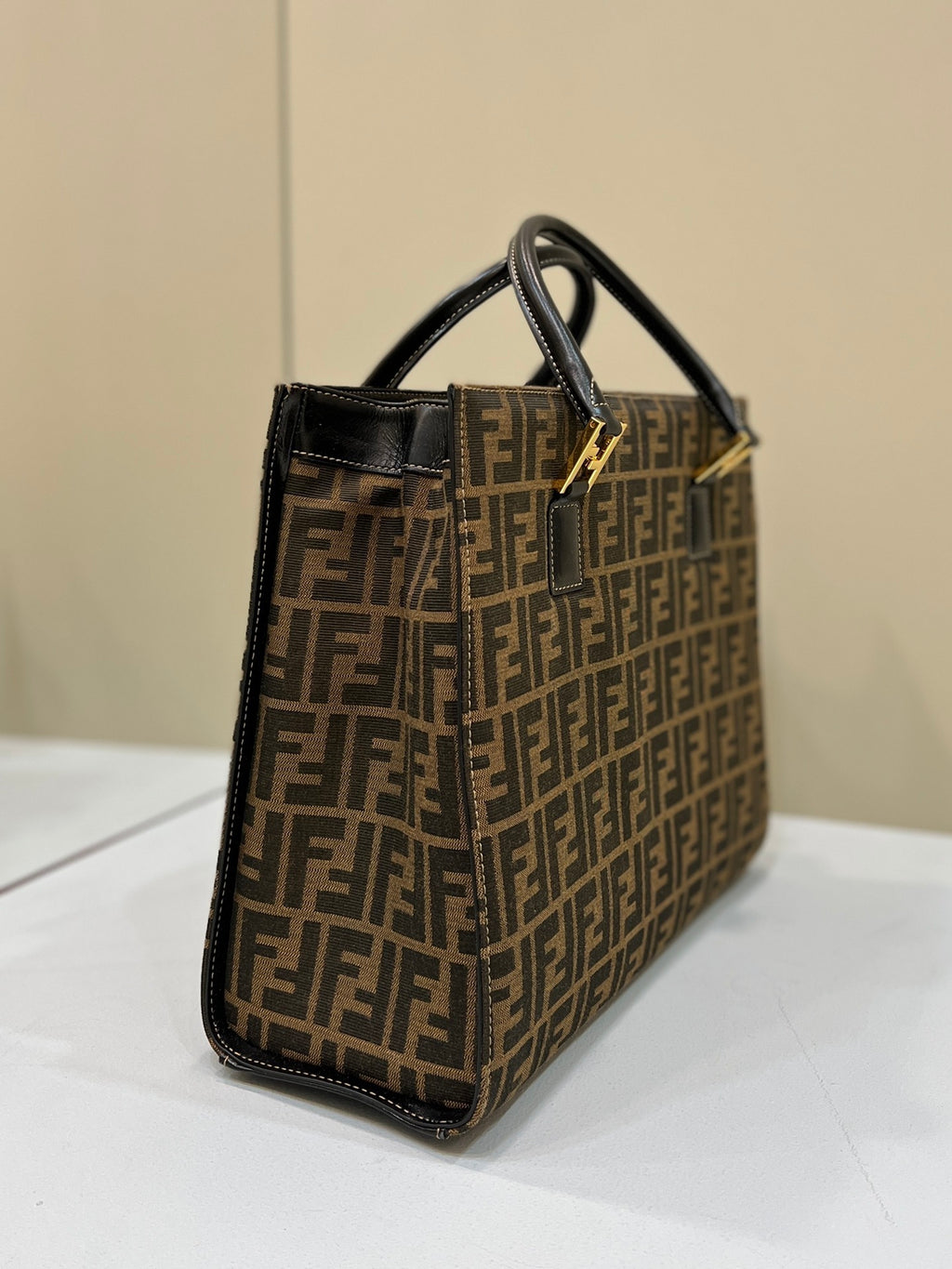 FENDI FF Canvas Tote Bag