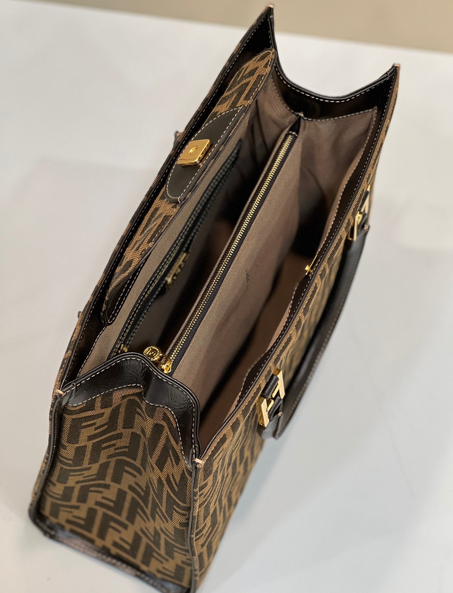 FENDI FF Canvas Tote Bag