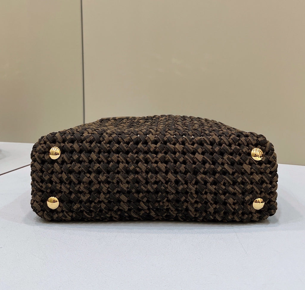FENDI Peekaboo Woven Upgrade Handbag