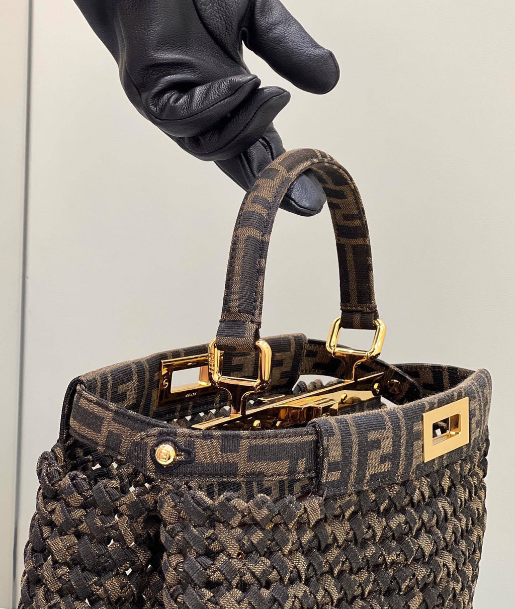 FENDI Peekaboo Woven Upgrade Handbag