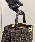 FENDI Peekaboo Woven Upgrade Handbag