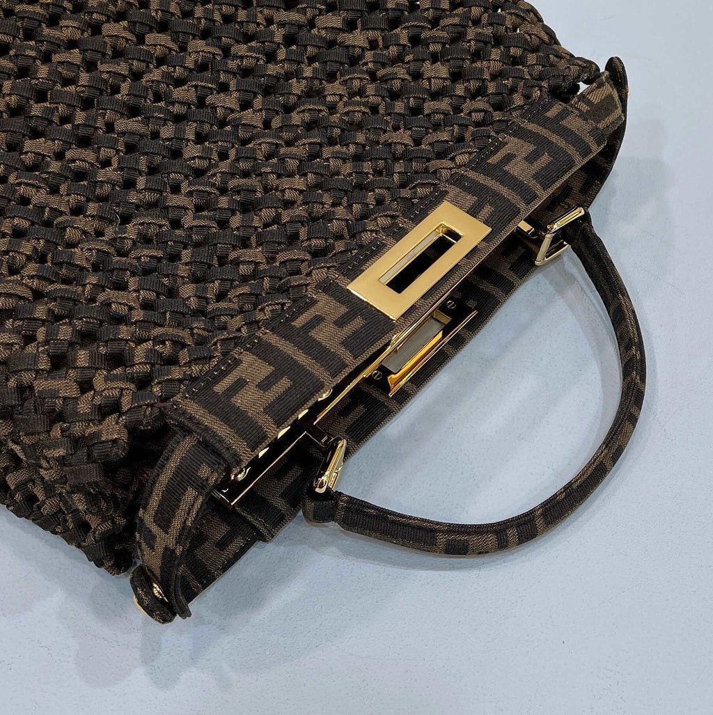 FENDI Peekaboo Woven Upgrade Handbag