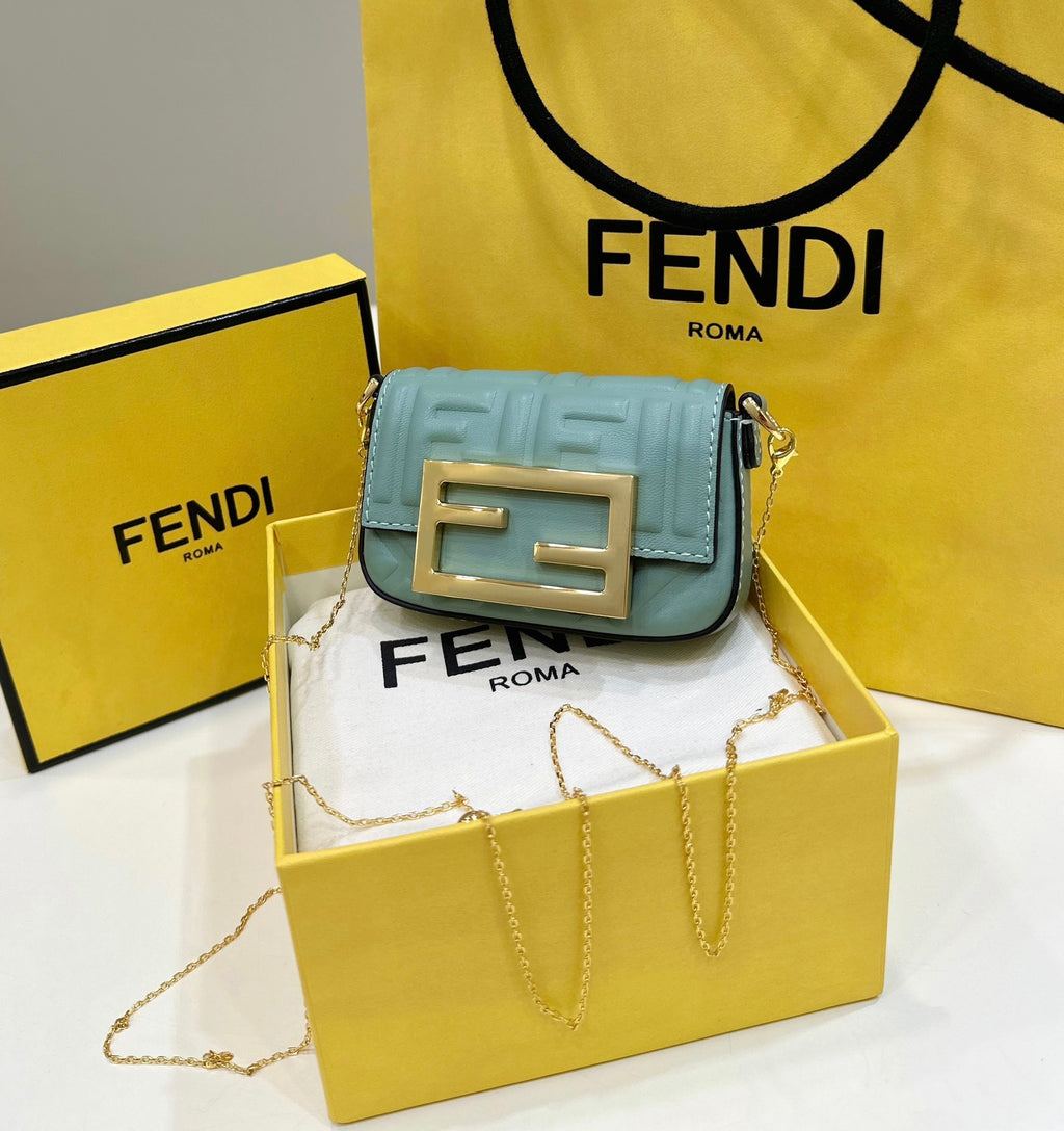 FENDI Mini Metal Baguette Handbag