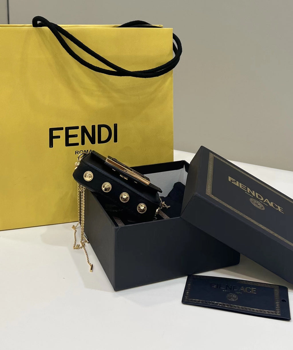 FENDI Mini Metal Baguette Handbag