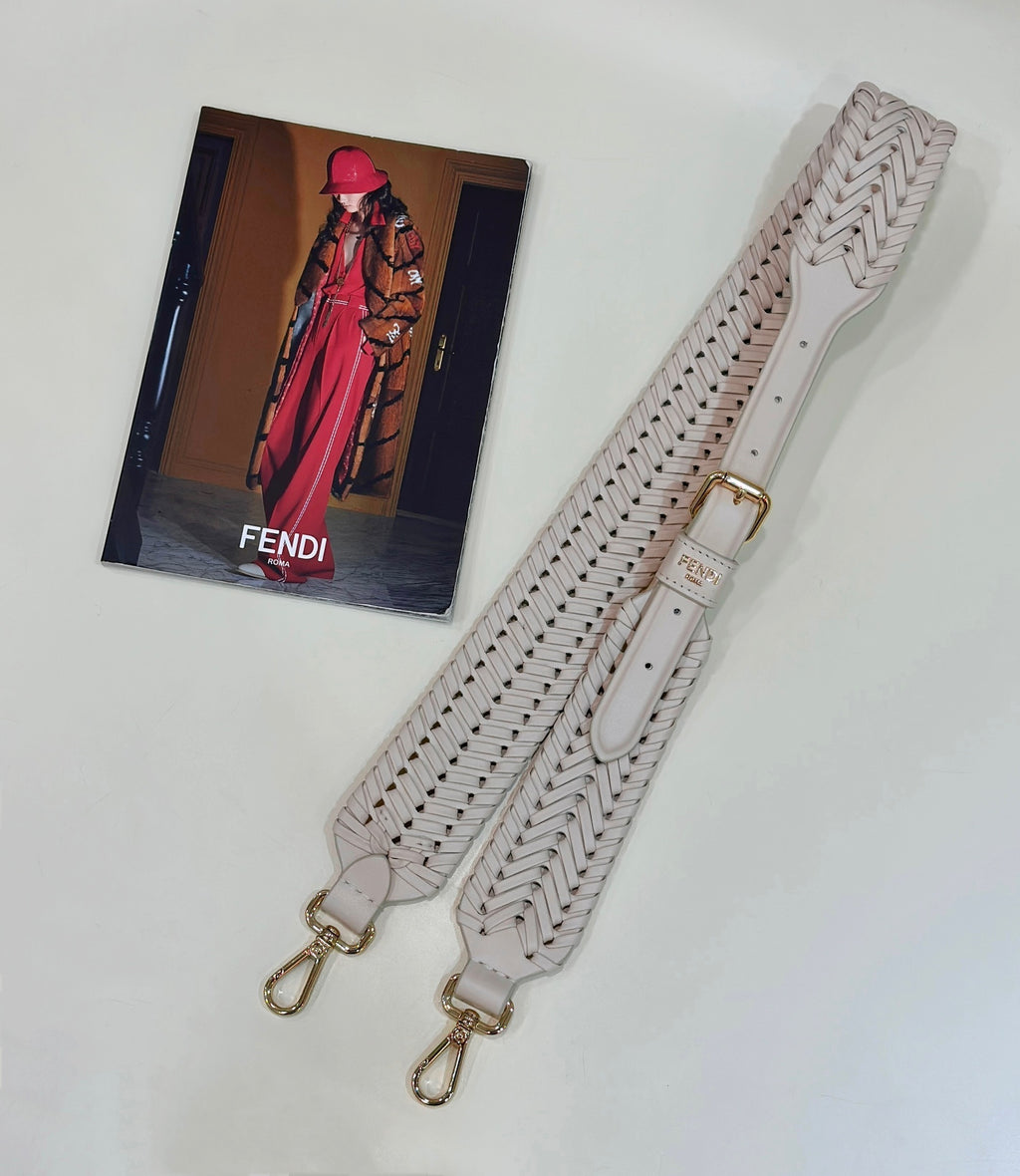 FENDI Woven Leather Shoulder Strap
