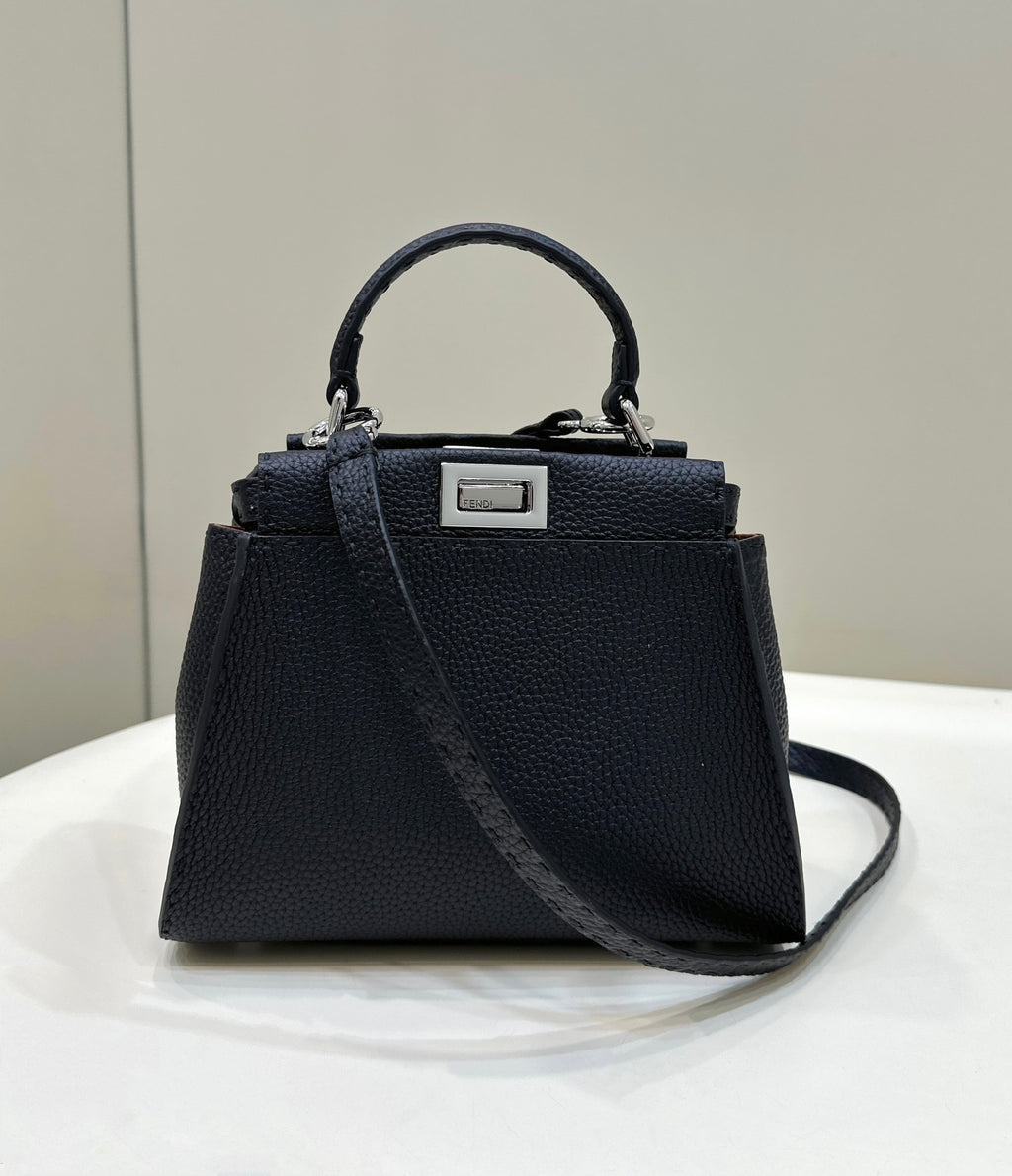 FENDI Classic Peekaboo Leather Handbag
