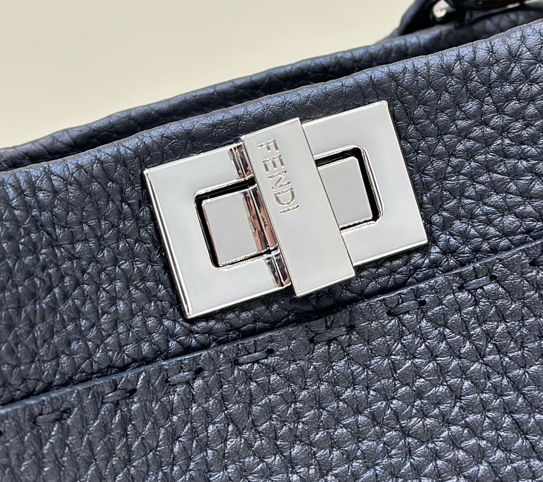 FENDI Classic Peekaboo Leather Handbag