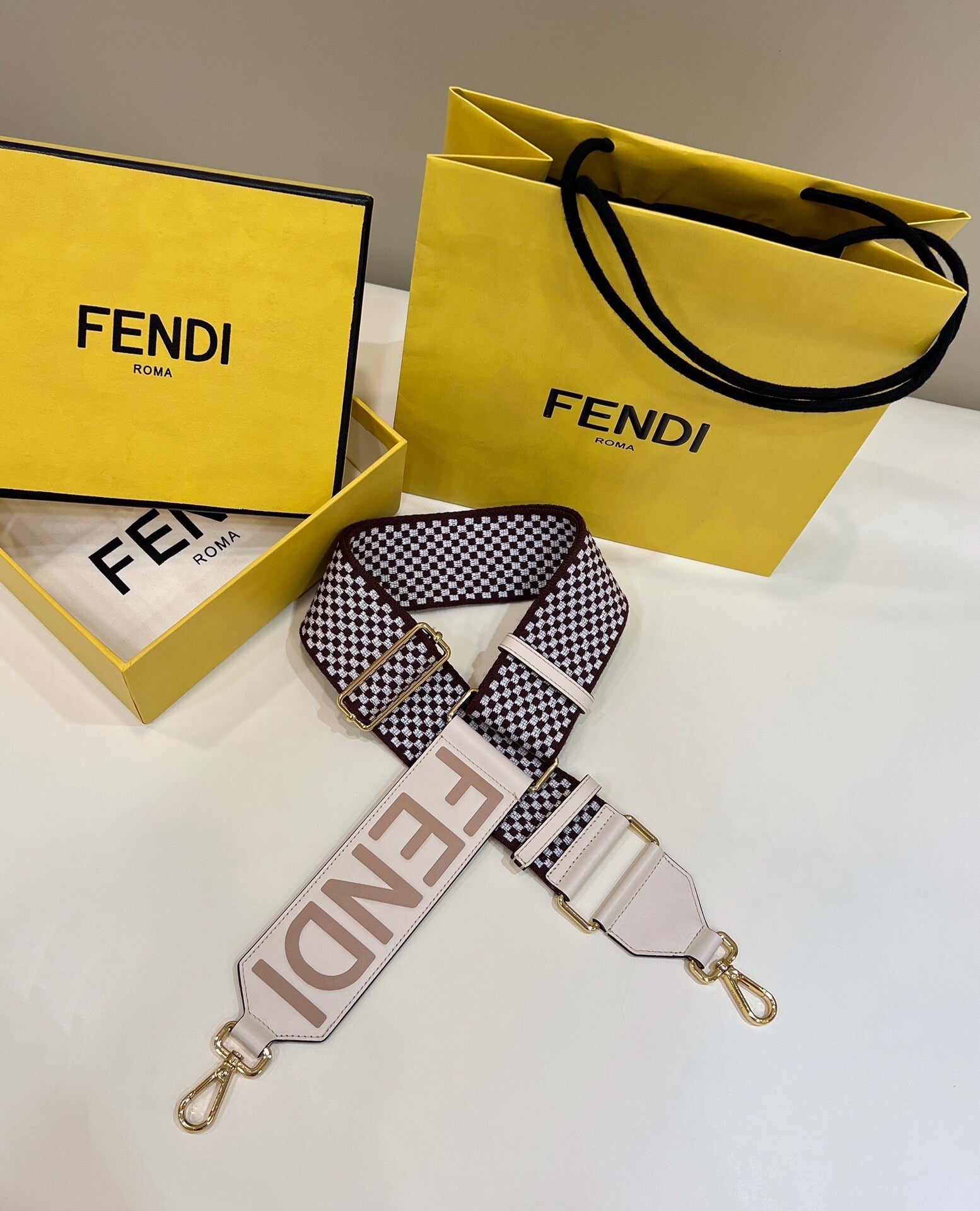 FENDI FF Logo Adjustable Shoulder Strap