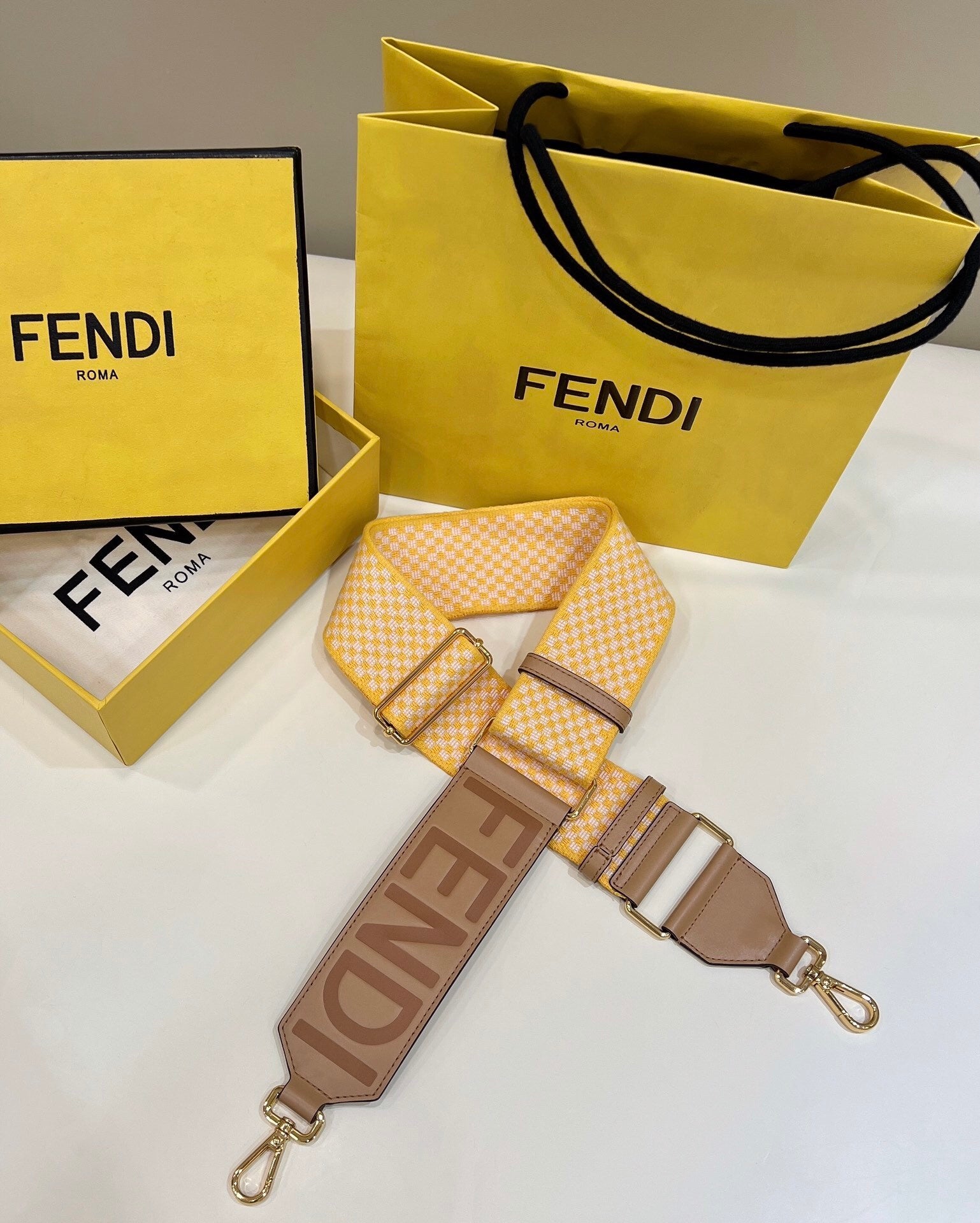 FENDI FF Logo Adjustable Shoulder Strap