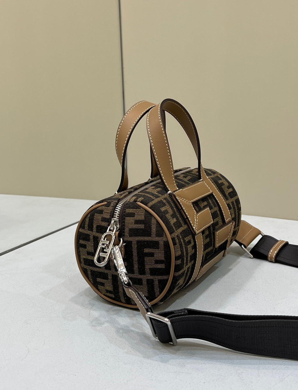 FENDI FF Canvas Pillow Bag
