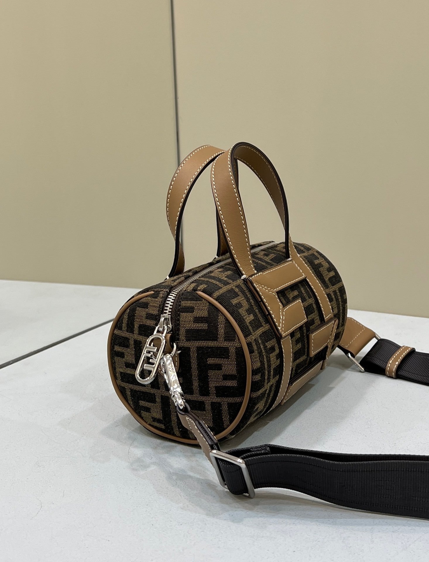 FENDI FF Canvas Pillow Bag