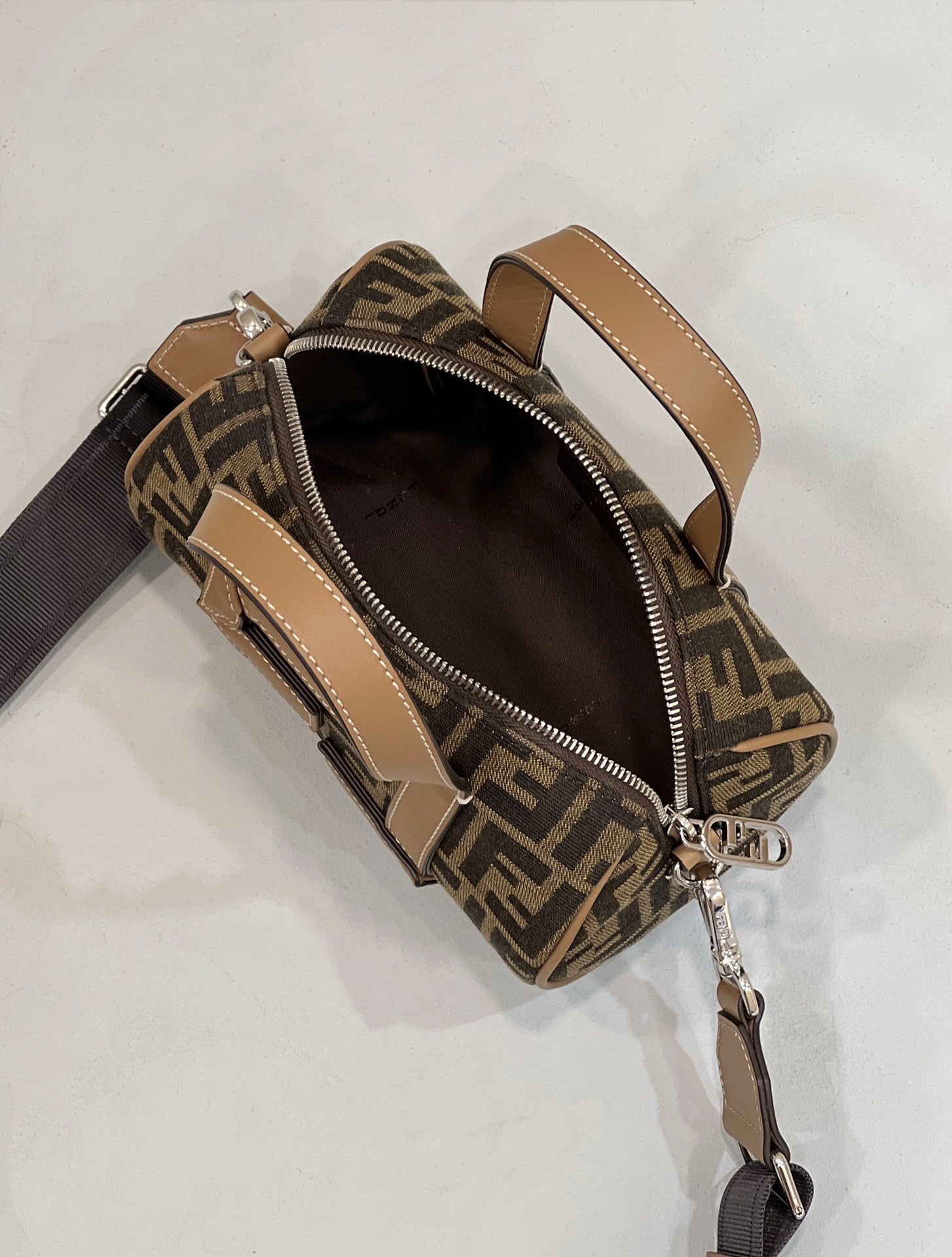 FENDI FF Canvas Pillow Bag