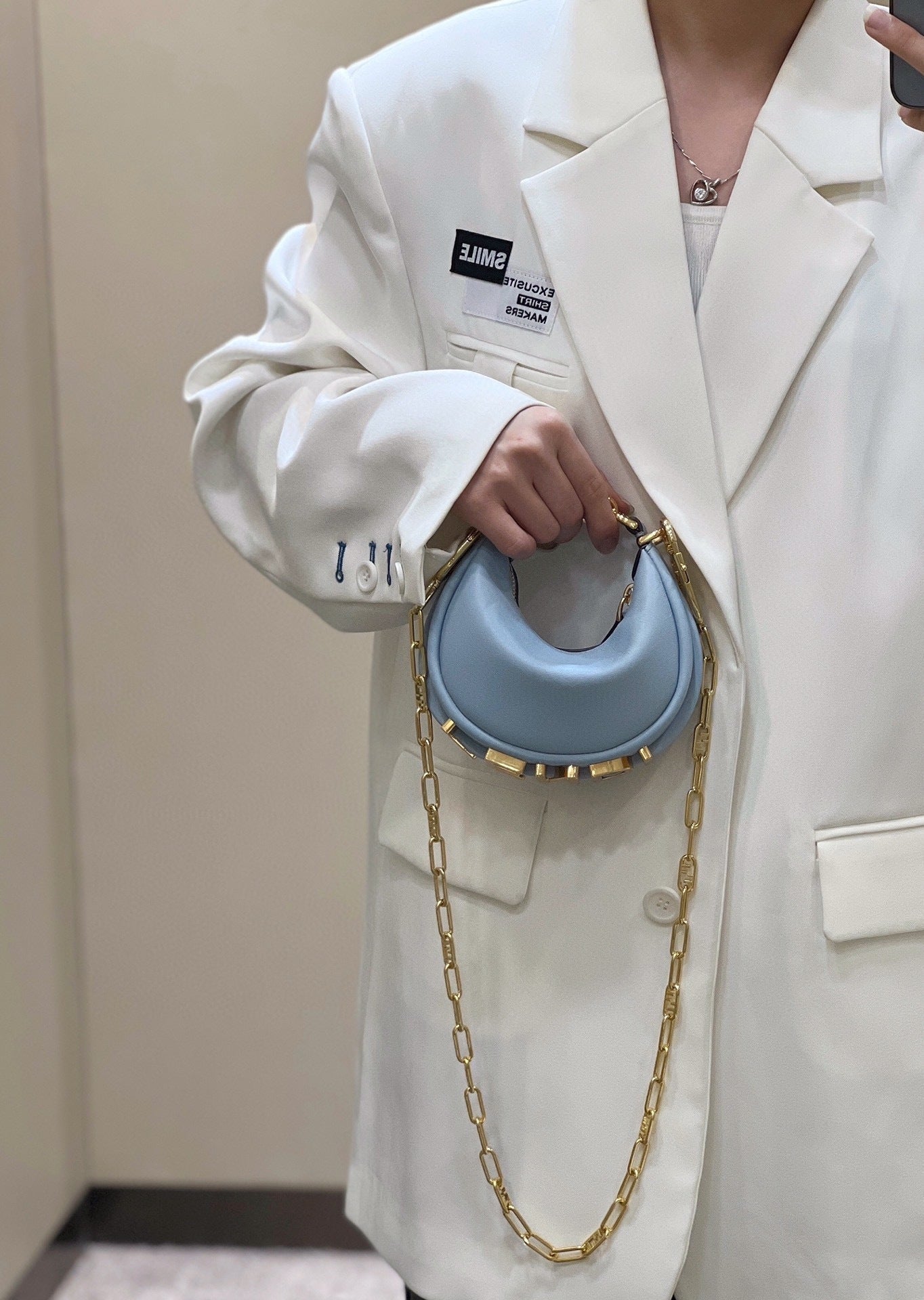 FENDI Logo Chain Shoulder Strap