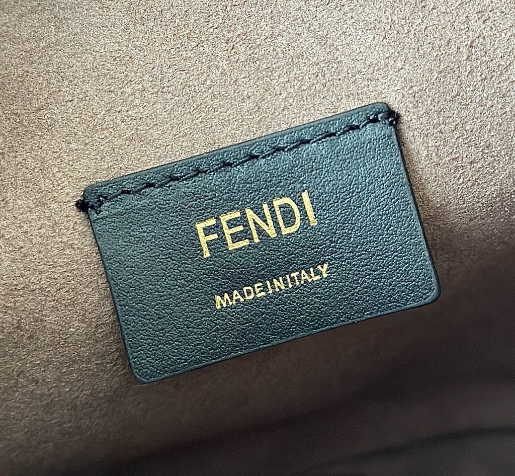 FENDI Denim FF Mini Bucket Bag