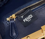 FENDI Peekaboo Handwoven Leather Handbag