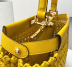 FENDI Peekaboo Handwoven Lambskin Runway Handbag