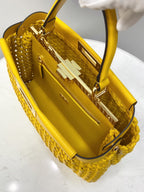 FENDI Peekaboo Handwoven Lambskin Runway Handbag