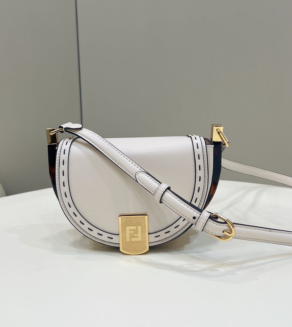 FENDI Saddle Runway Leather Handbag