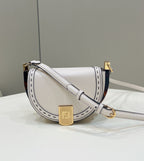 FENDI Saddle Runway Leather Handbag