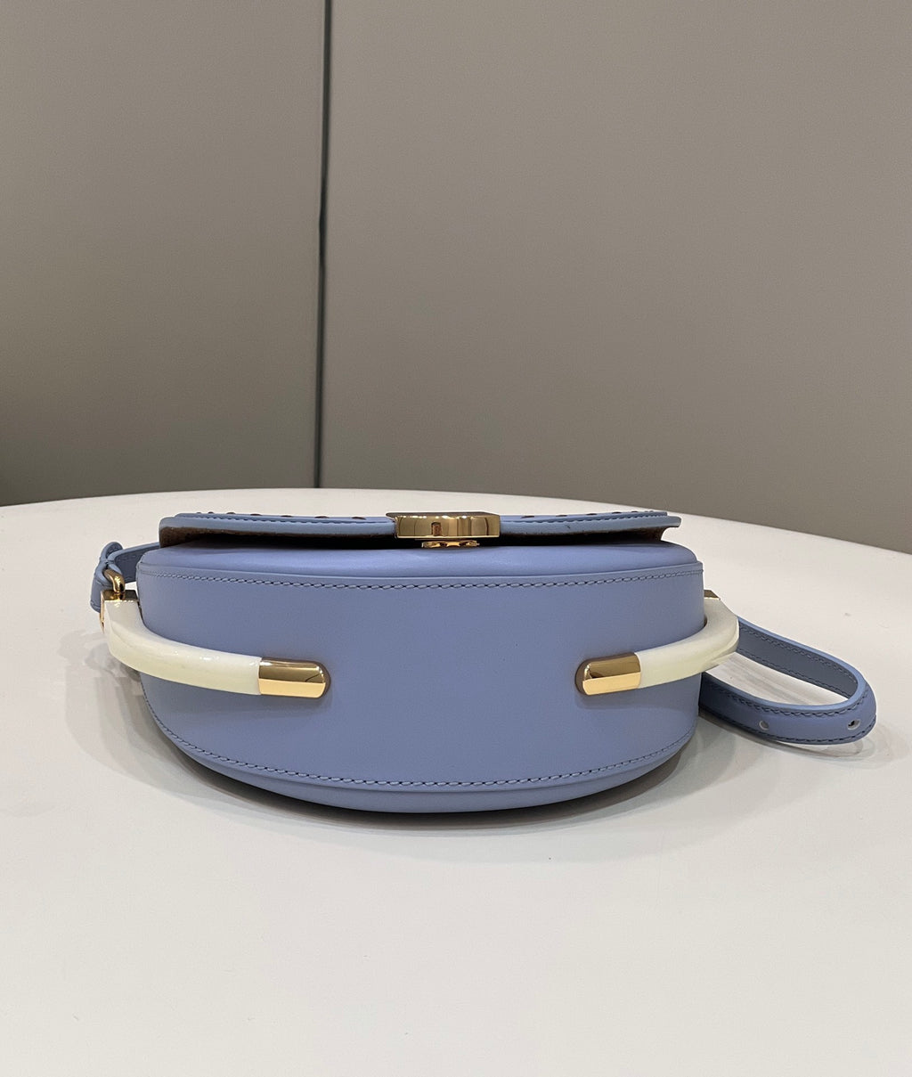 FENDI Saddle Runway Leather Handbag
