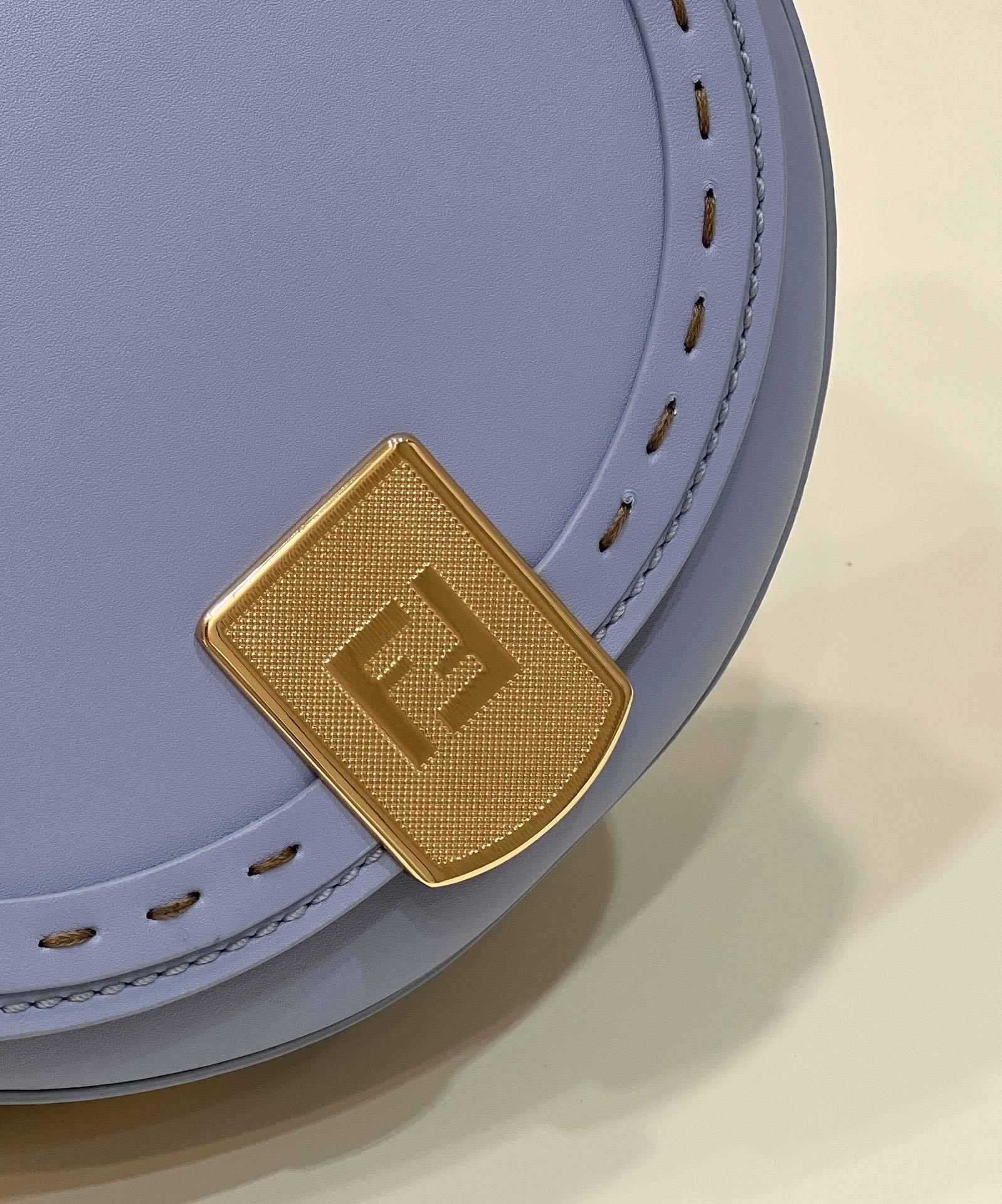 FENDI Saddle Runway Leather Handbag
