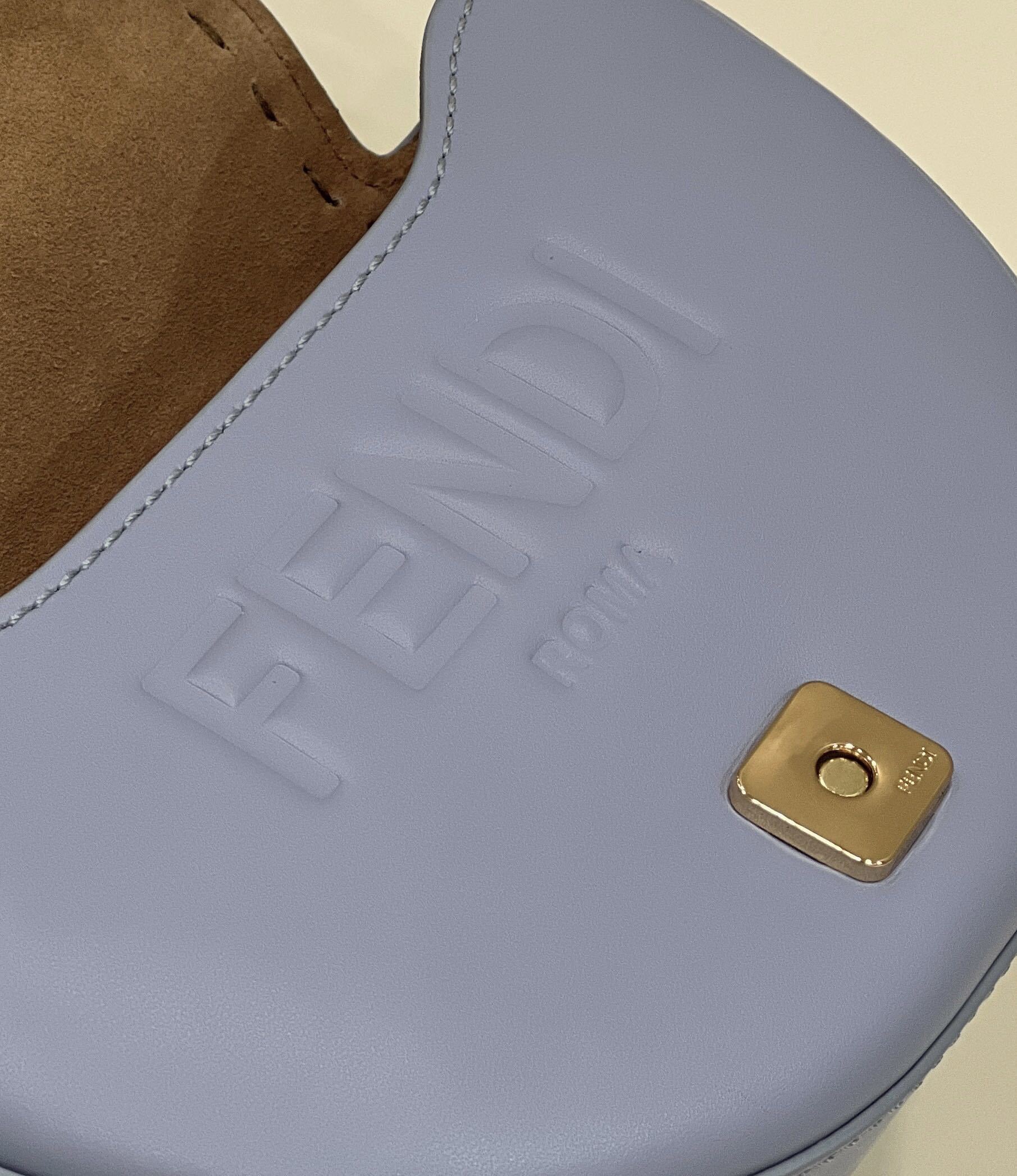 FENDI Saddle Runway Leather Handbag