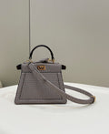 FENDI Peekaboo Petit Houndstooth Handbag