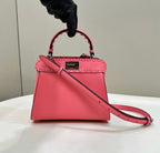 FENDI Peekaboo Leather Handbag