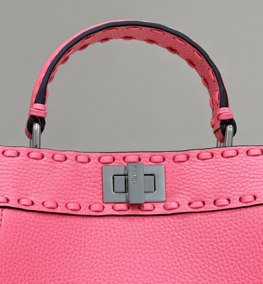 FENDI Peekaboo Leather Handbag