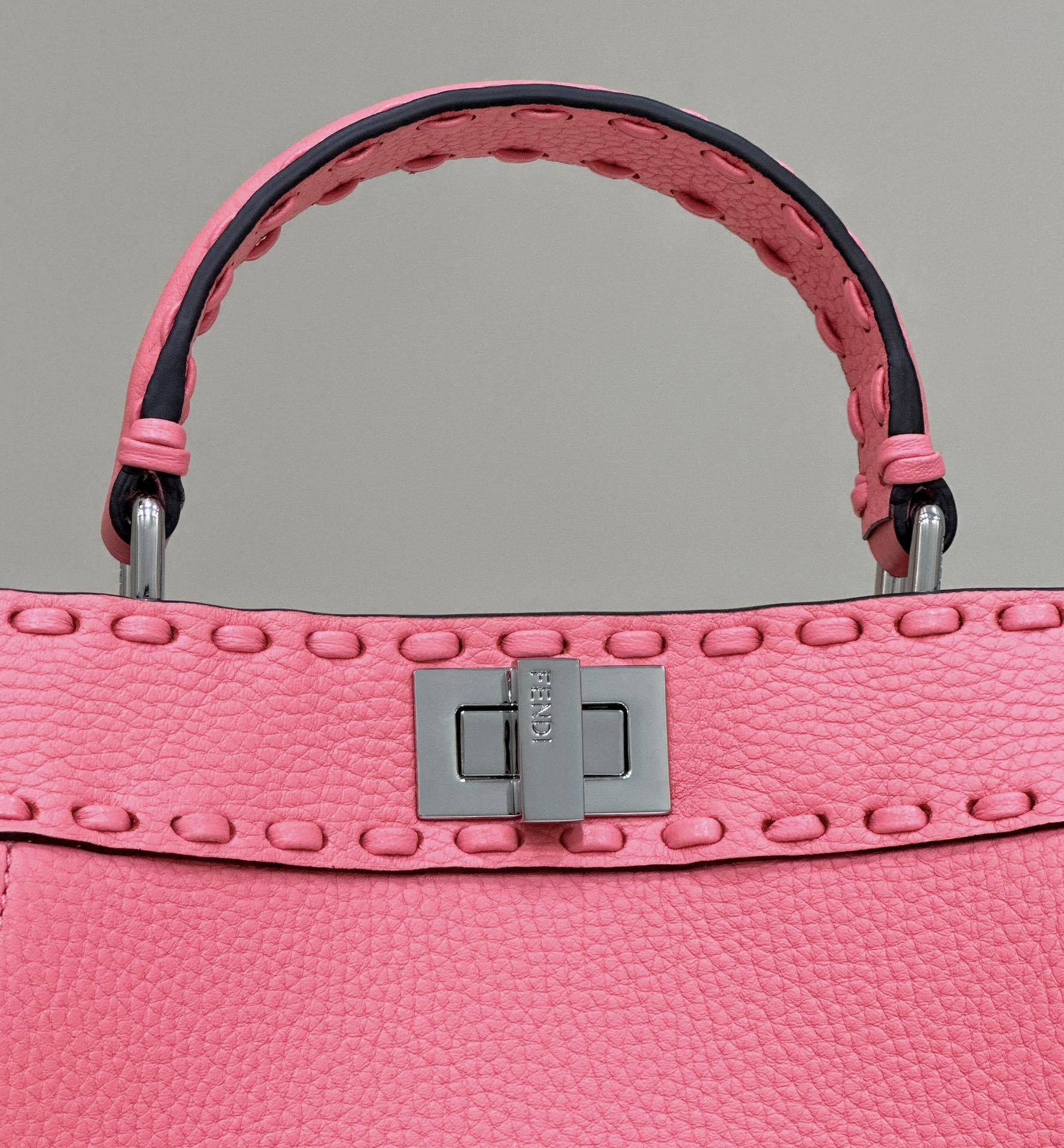 FENDI Peekaboo Leather Handbag
