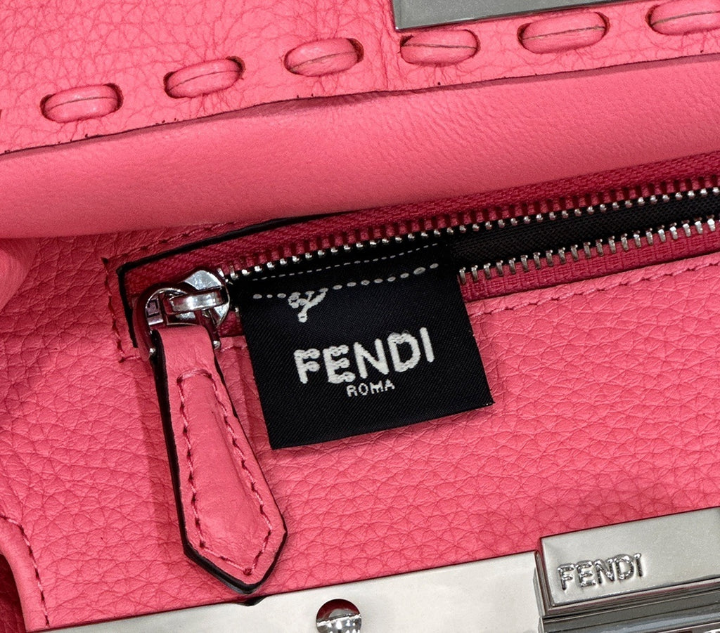 FENDI Peekaboo Leather Handbag