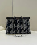 FENDI Houndstooth FF Embroidered Tote