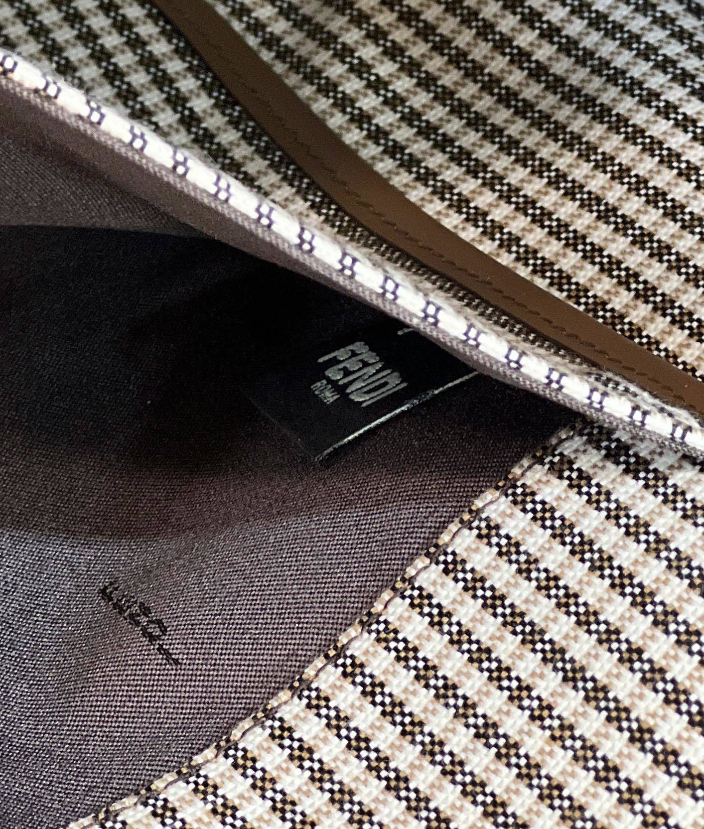 FENDI Houndstooth FF Embroidered Tote
