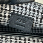 FENDI Houndstooth FF Mini Baguette