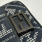 FENDI Houndstooth FF Mini Baguette