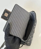 FENDI Houndstooth FF Mini Baguette