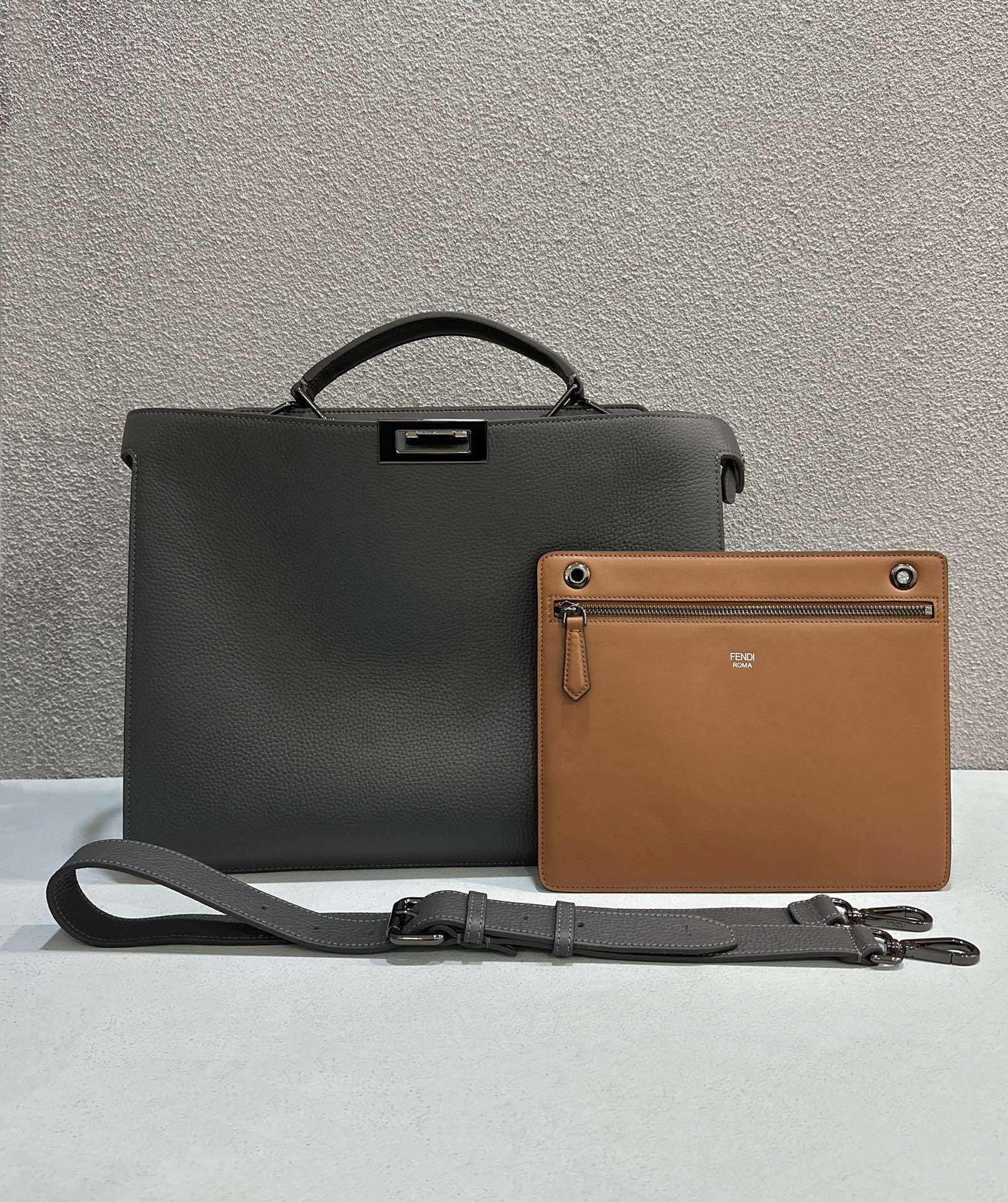 FENDI Men’s Peekaboo ISeeU Large Handbag