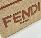 FENDI Sunshine Handwoven Raffia Tote