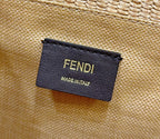 FENDI Sunshine Handwoven Raffia Tote