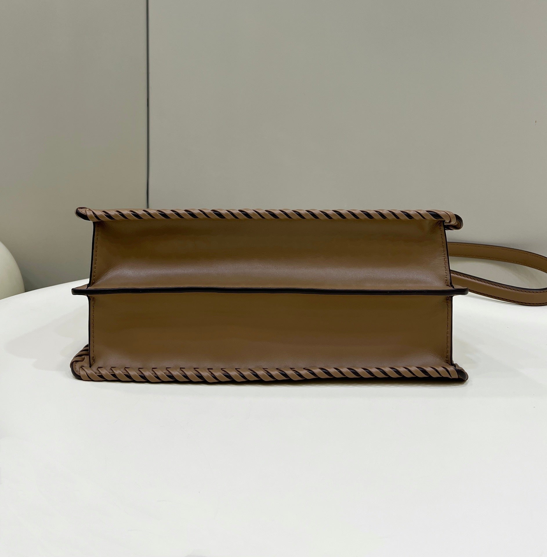 FENDI Peekaboo Handwoven Leather Large Handbag