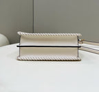 FENDI Peekaboo Handwoven Leather Handbag
