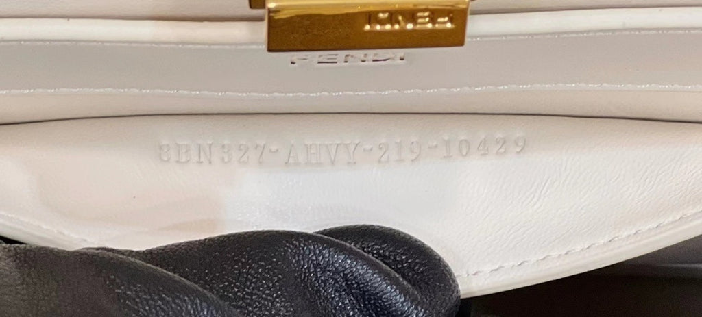 FENDI Peekaboo Handwoven Leather Handbag